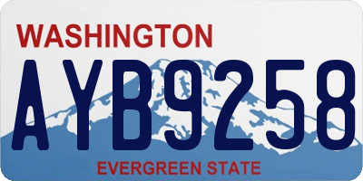 WA license plate AYB9258