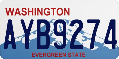 WA license plate AYB9274
