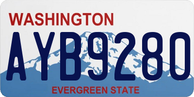 WA license plate AYB9280