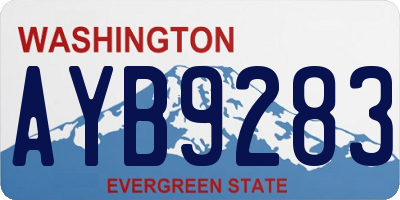 WA license plate AYB9283