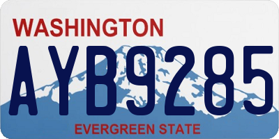 WA license plate AYB9285