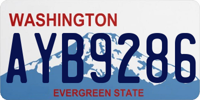 WA license plate AYB9286