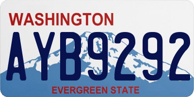 WA license plate AYB9292