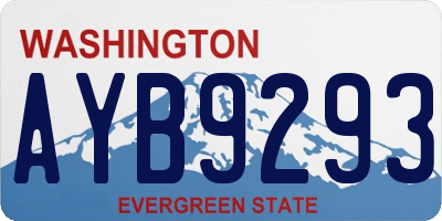 WA license plate AYB9293