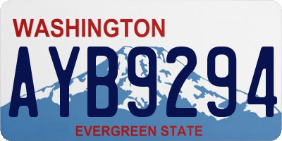 WA license plate AYB9294