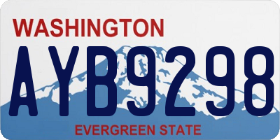 WA license plate AYB9298