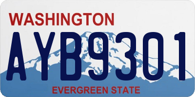 WA license plate AYB9301