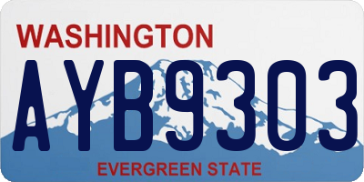 WA license plate AYB9303