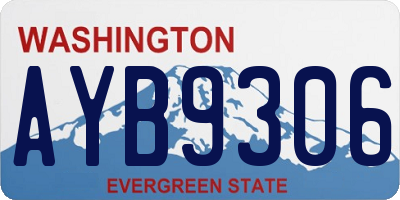 WA license plate AYB9306
