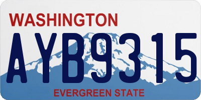 WA license plate AYB9315