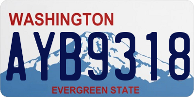 WA license plate AYB9318