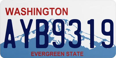 WA license plate AYB9319