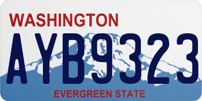 WA license plate AYB9323