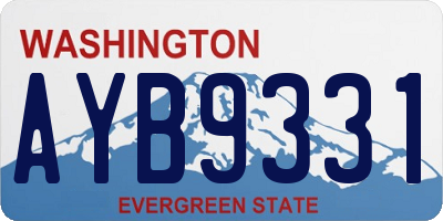 WA license plate AYB9331