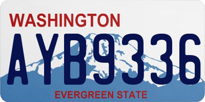 WA license plate AYB9336