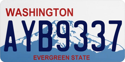 WA license plate AYB9337