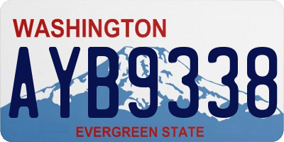 WA license plate AYB9338