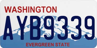 WA license plate AYB9339