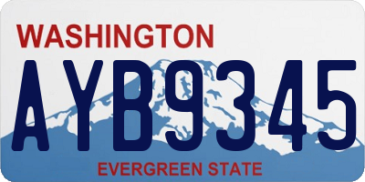 WA license plate AYB9345