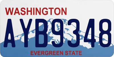 WA license plate AYB9348