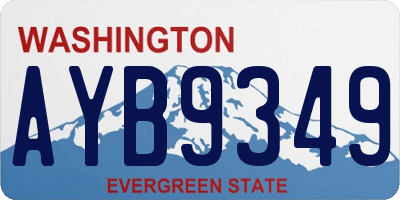WA license plate AYB9349