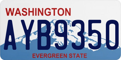 WA license plate AYB9350