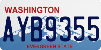 WA license plate AYB9355