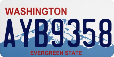 WA license plate AYB9358