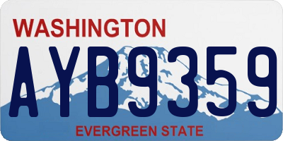 WA license plate AYB9359