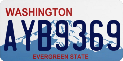 WA license plate AYB9369