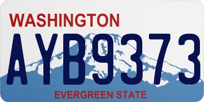 WA license plate AYB9373
