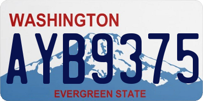 WA license plate AYB9375