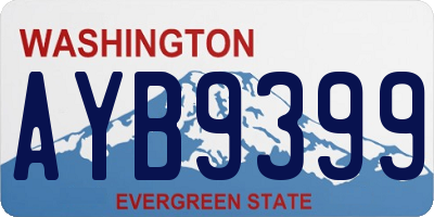 WA license plate AYB9399
