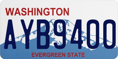 WA license plate AYB9400