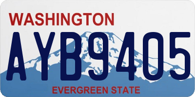 WA license plate AYB9405