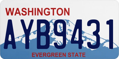 WA license plate AYB9431