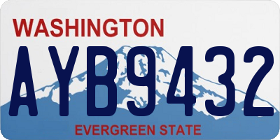 WA license plate AYB9432