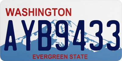 WA license plate AYB9433