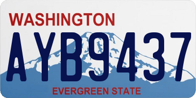 WA license plate AYB9437
