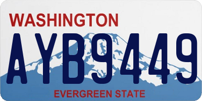 WA license plate AYB9449