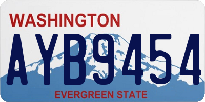 WA license plate AYB9454