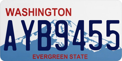 WA license plate AYB9455