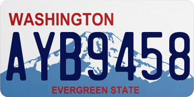 WA license plate AYB9458