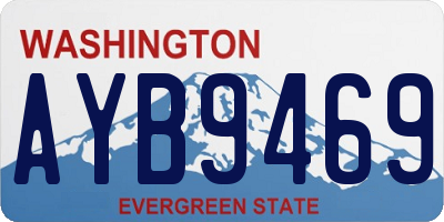 WA license plate AYB9469