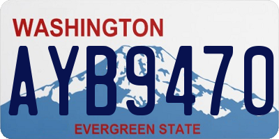 WA license plate AYB9470