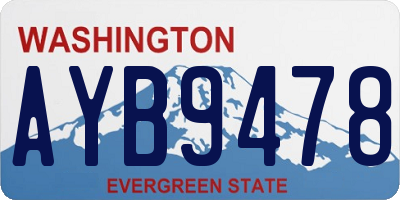 WA license plate AYB9478