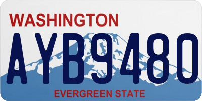 WA license plate AYB9480