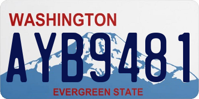 WA license plate AYB9481