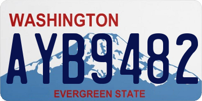 WA license plate AYB9482