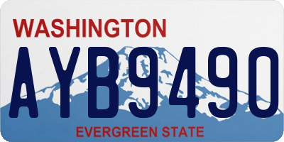 WA license plate AYB9490